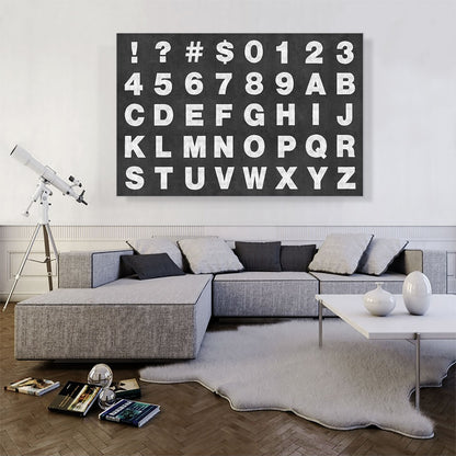 Chalkboard Full Alphabet Horizontal Rectangle