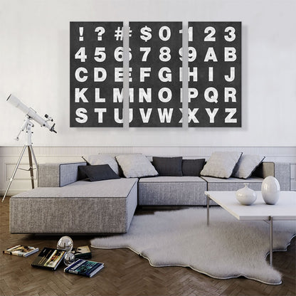 Chalkboard Full Alphabet Horizontal Rectangle
