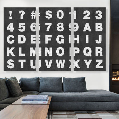 Chalkboard Full Alphabet Horizontal Rectangle