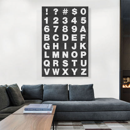 Chalkboard Full Alphabet Vertical Rectangle