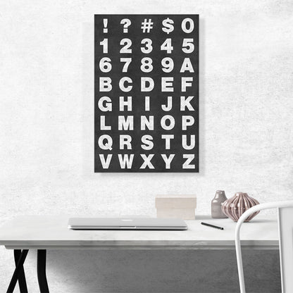 Chalkboard Full Alphabet Vertical Rectangle