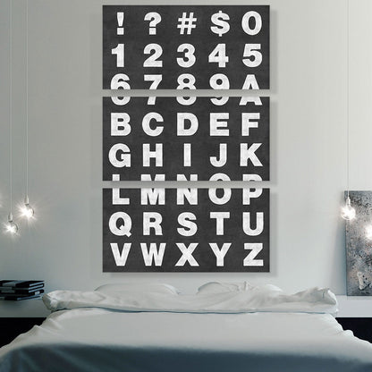 Chalkboard Full Alphabet Vertical Rectangle
