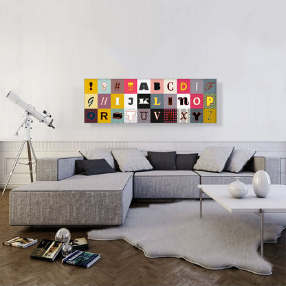 Colorful Pattern Panoramic Full Alphabet