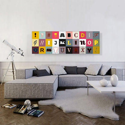 Colorful Pattern Panoramic Full Alphabet