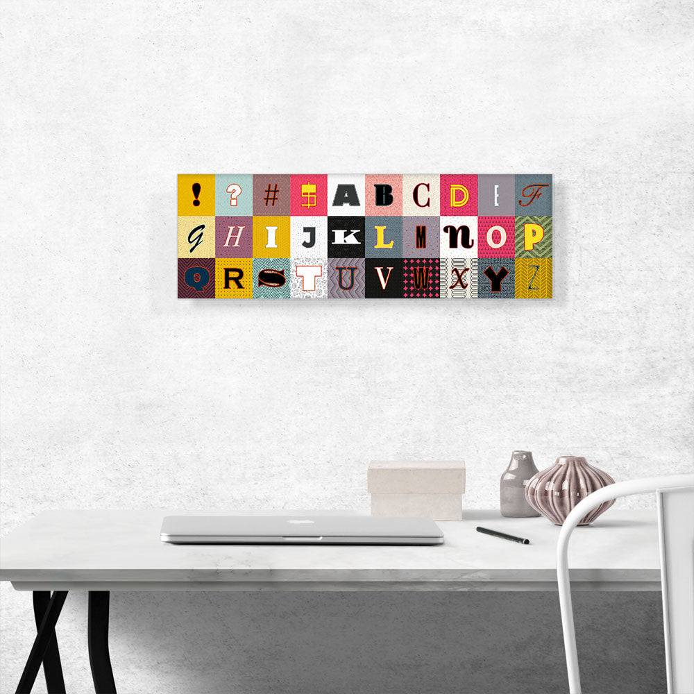 Colorful Pattern Panoramic Full Alphabet