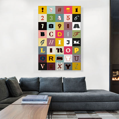 Colorful Pattern Rectangle Full Alphabet