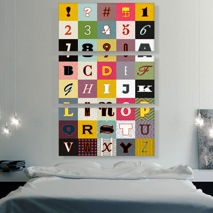 Colorful Pattern Rectangle Full Alphabet