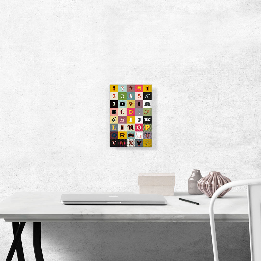 Colorful Pattern Rectangle Full Alphabet