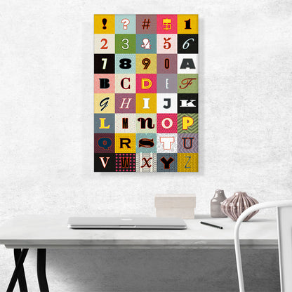 Colorful Pattern Rectangle Full Alphabet