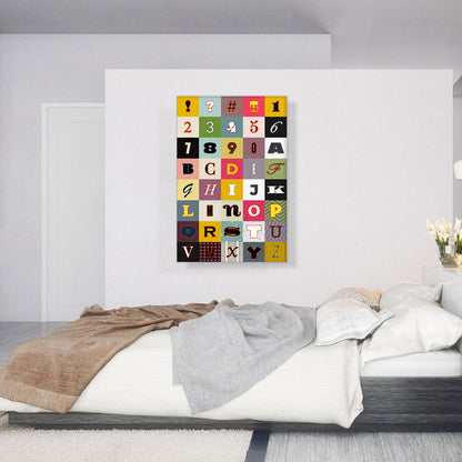 Colorful Pattern Rectangle Full Alphabet
