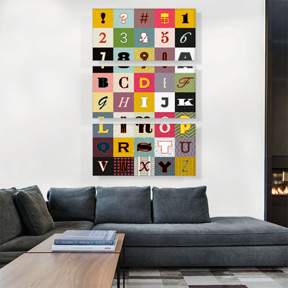 Colorful Pattern Rectangle Full Alphabet