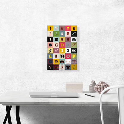 Colorful Pattern Rectangle Full Alphabet
