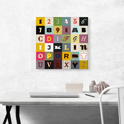 Colorful Pattern Square Full Alphabet