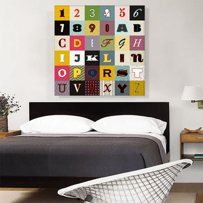 Colorful Pattern Square Full Alphabet