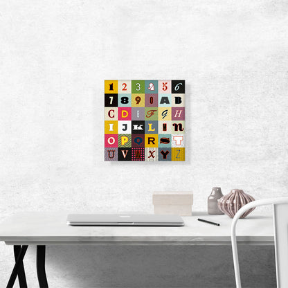 Colorful Pattern Square Full Alphabet