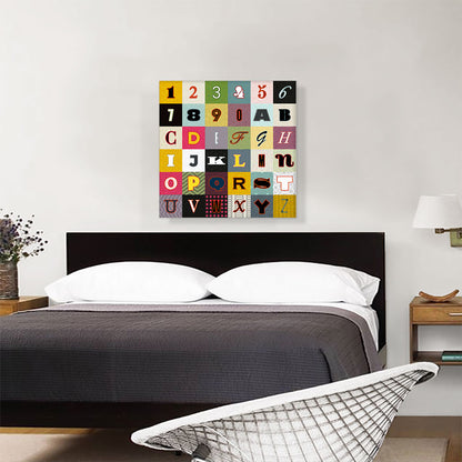 Colorful Pattern Square Full Alphabet