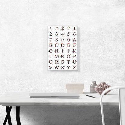 Flower Plant Butterfly Vertical Rectangle Full Alphabet