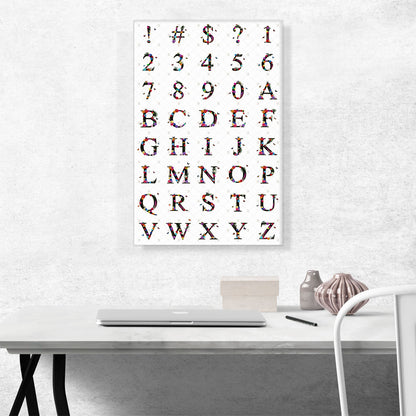 Flower Plant Butterfly Vertical Rectangle Full Alphabet