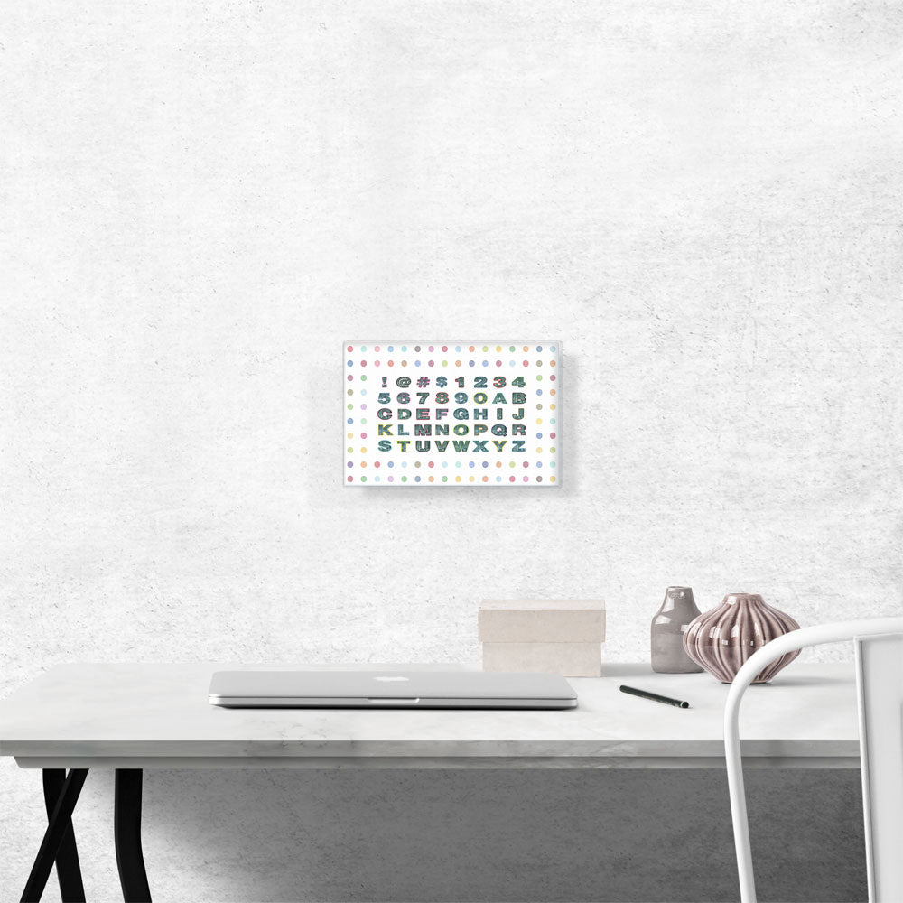 Fun Polka Dots Horizontal Rectangle Full Alphabet