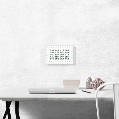 Fun Polka Dots Horizontal Rectangle Full Alphabet