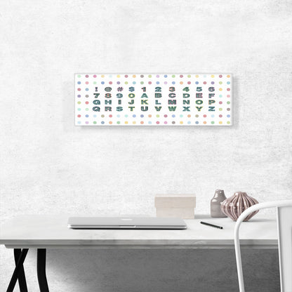Fun Polka Dots Panoramic Full Alphabet