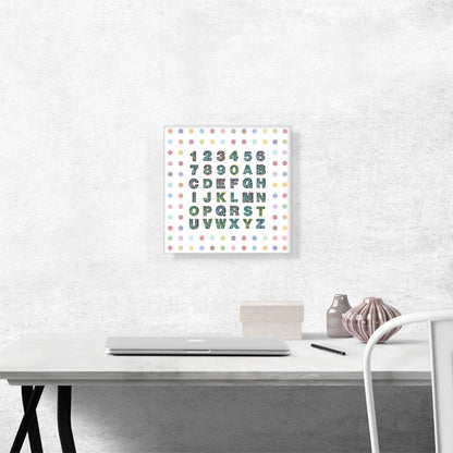 Fun Polka Dots Square Full Alphabet
