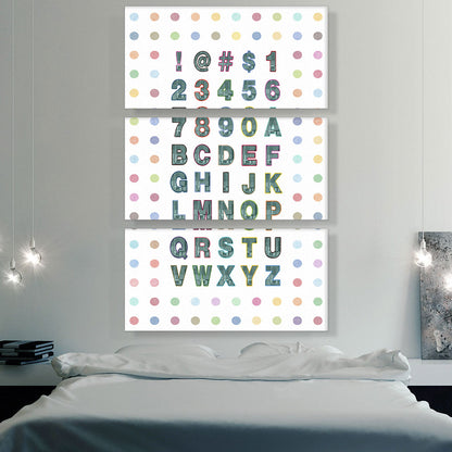 Fun Polka Dots Vertical Full Alphabet