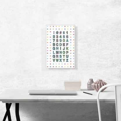 Fun Polka Dots Vertical Full Alphabet