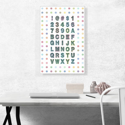 Fun Polka Dots Vertical Full Alphabet