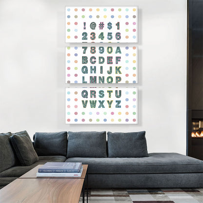 Fun Polka Dots Vertical Full Alphabet