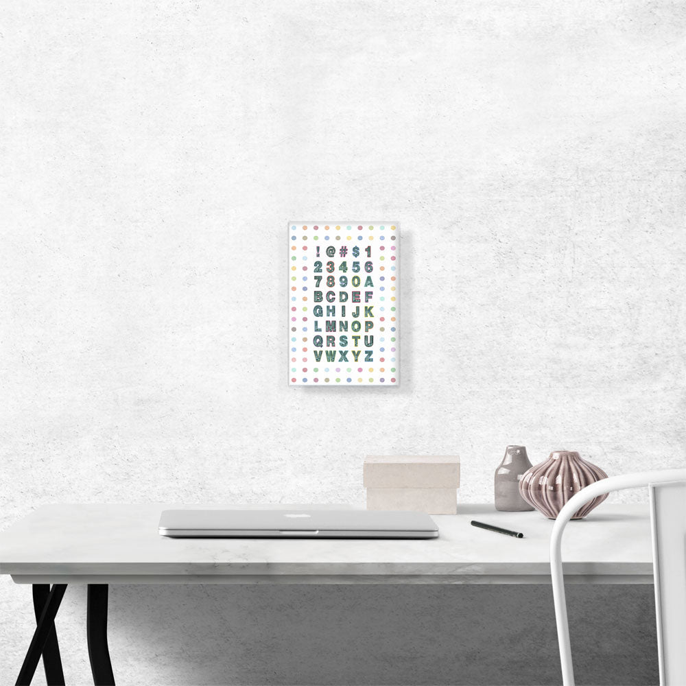 Fun Polka Dots Vertical Full Alphabet