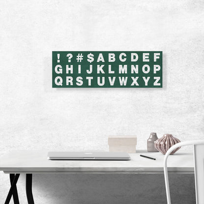 Green Chalkboard Panoramic Full Alphabet