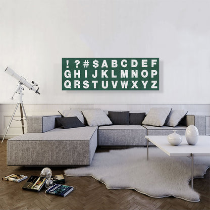 Green Chalkboard Panoramic Full Alphabet