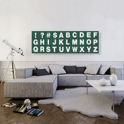 Green Chalkboard Panoramic Full Alphabet