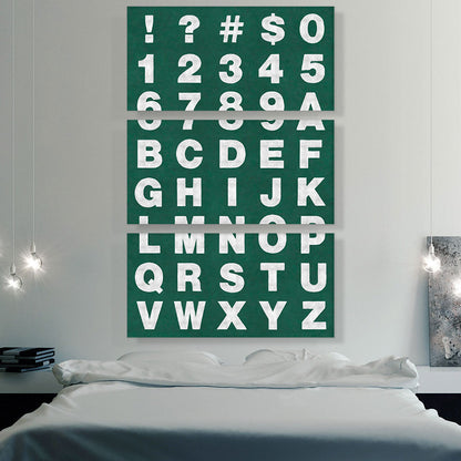 Green Chalkboard Rectangle Full Alphabet