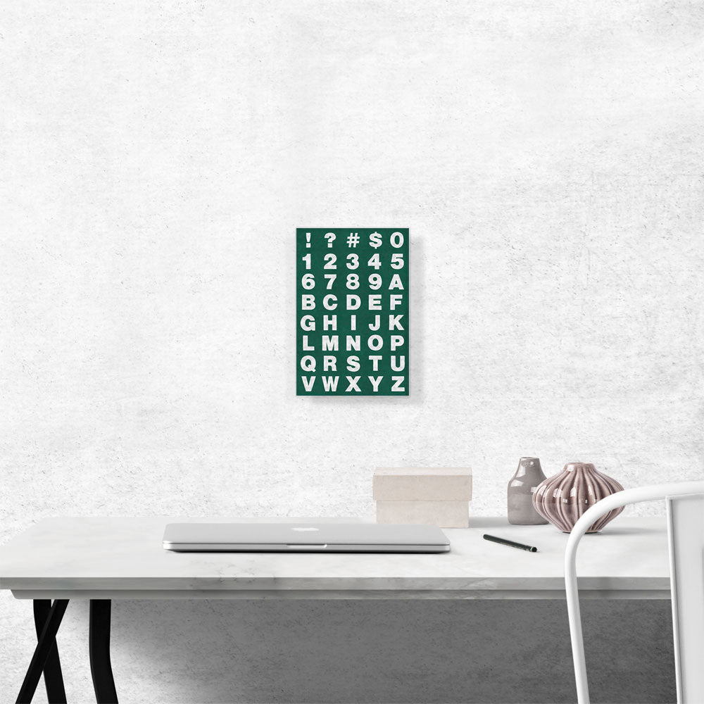 Green Chalkboard Rectangle Full Alphabet