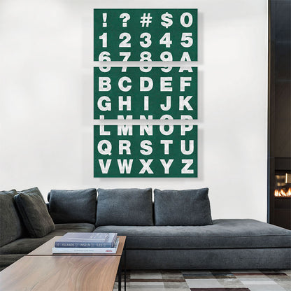 Green Chalkboard Rectangle Full Alphabet