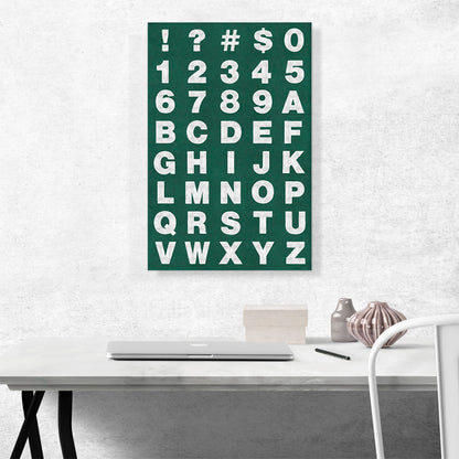 Green Chalkboard Rectangle Full Alphabet