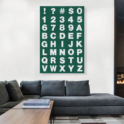 Green Chalkboard Rectangle Full Alphabet