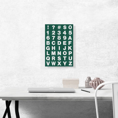 Green Chalkboard Rectangle Full Alphabet
