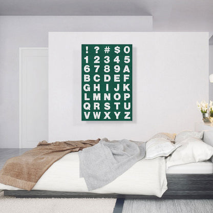 Green Chalkboard Rectangle Full Alphabet