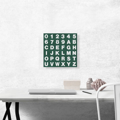 Green Chalkboard Square Full Alphabet