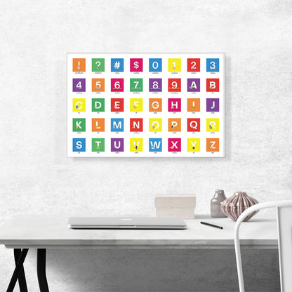 Kids Colorful Animal Horizontal Rectangle Full Alphabet
