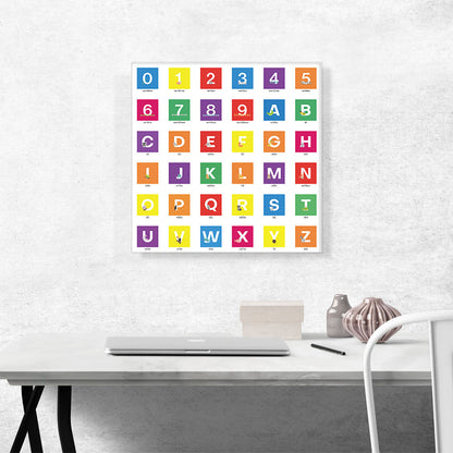 Kids Colorful Animal Square Full Alphabet