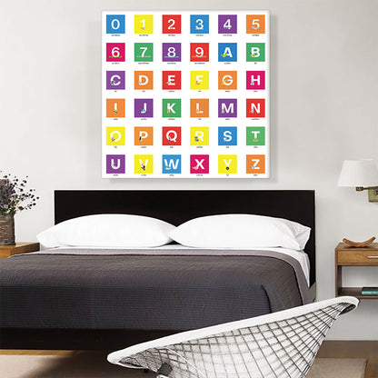 Kids Colorful Animal Square Full Alphabet