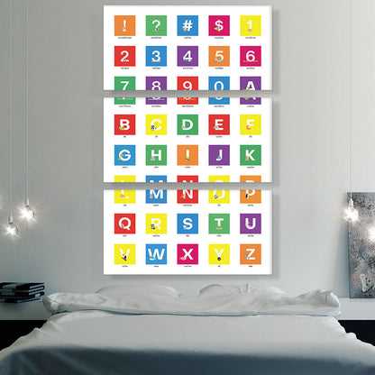 Kids Colorful Animal Vertical Rectangle Full Alphabet