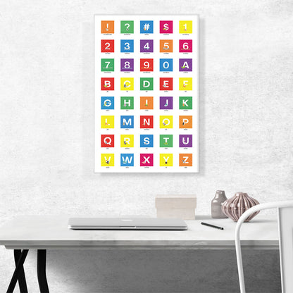 Kids Colorful Animal Vertical Rectangle Full Alphabet