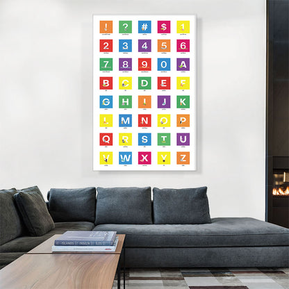 Kids Colorful Animal Vertical Rectangle Full Alphabet