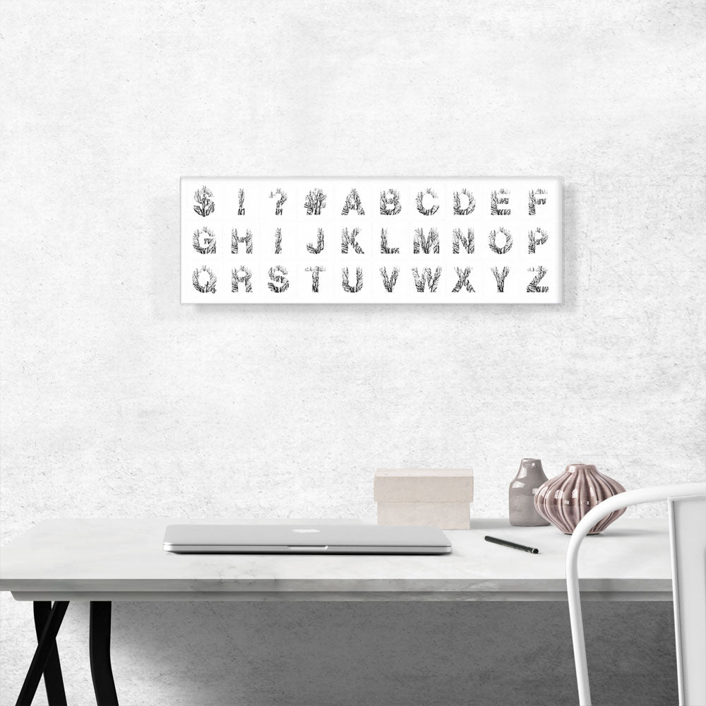 Tree Branches Panoramic Full Alphabet