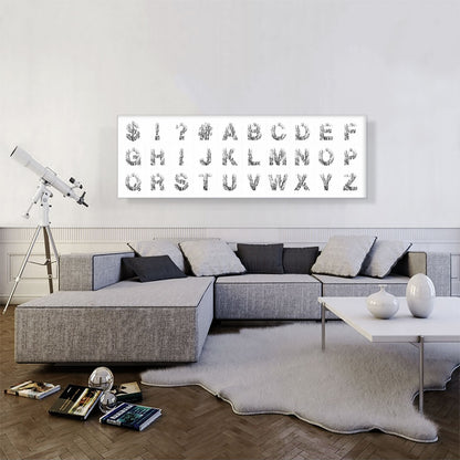 Tree Branches Panoramic Full Alphabet